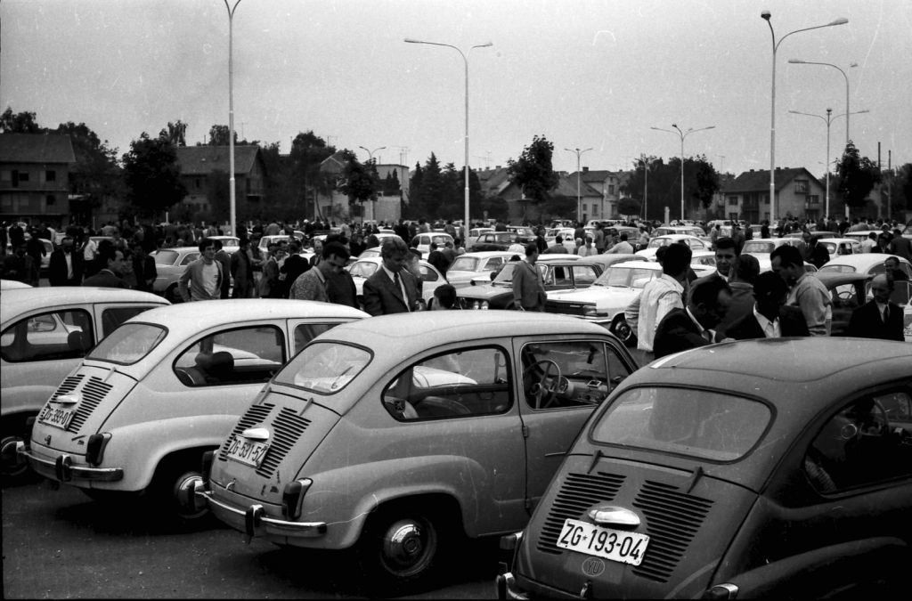 Borongaj oko 1970. godine. Sajmište automobila